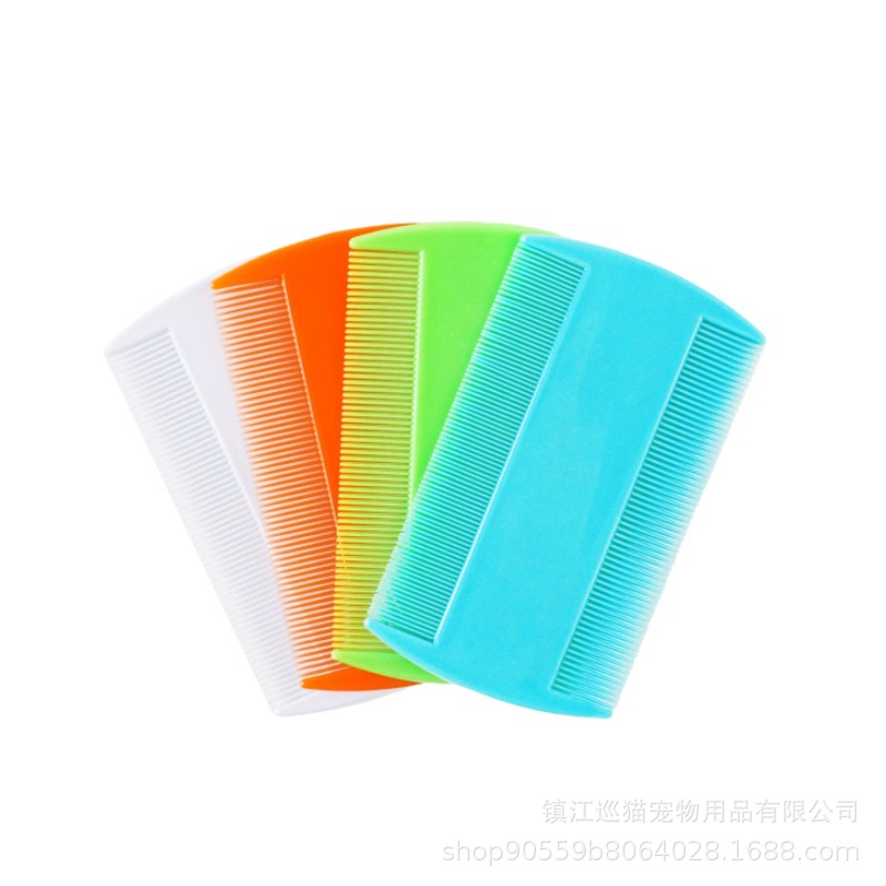 Perro y gato saltar pines de plástico de doble cara para mascotas pines de piojos dientes finos pines de perro al por mayor multicolores opcionales