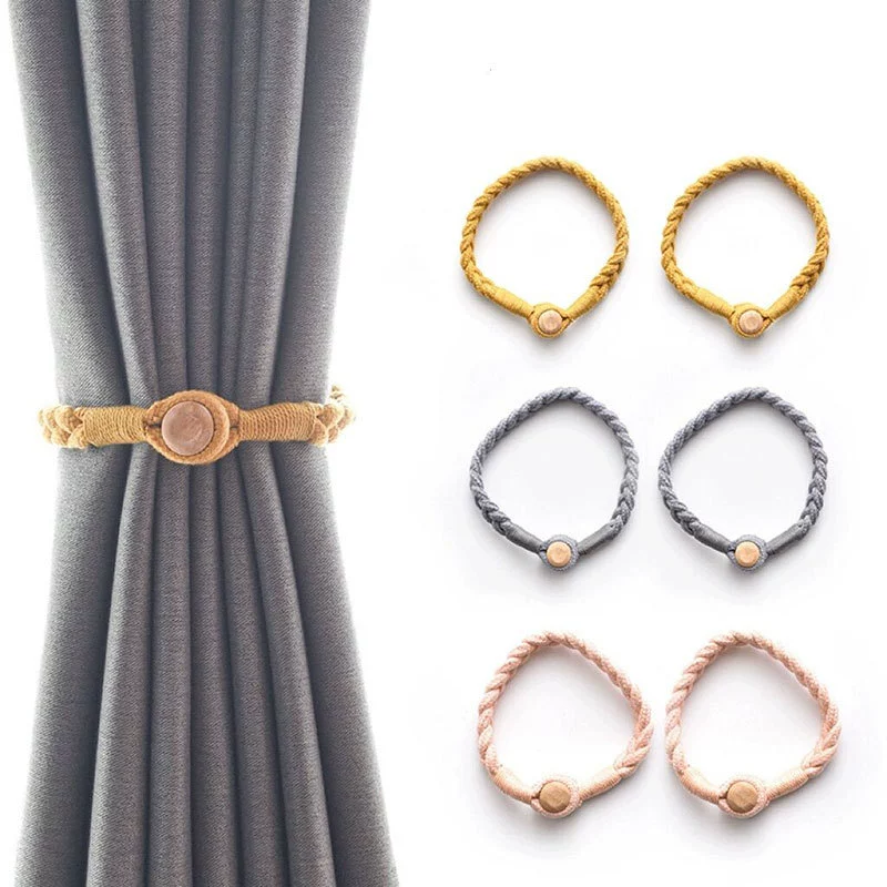 Источник производителей свободная перфорация свободная установка круговой деревянной занавес магнитной пряжки современного простого занавеса ремня занавеса пряжки