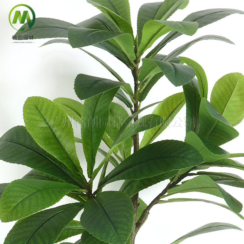 Planta verde de simulación avanzada en interiores, árbol de níspero, árbol falso, tienda de sala de estar, árbol de níspero biónico artificial de estilo de lujo ligero
