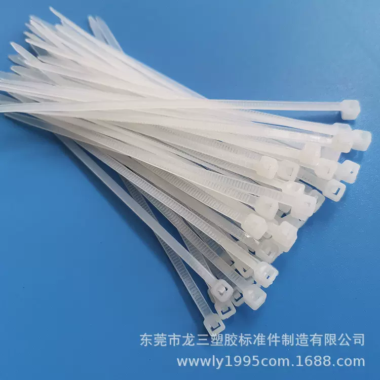 龙三厂家供应尼龙扎带 自锁式扎带3.5*150白色束线扎带1000pcs/包