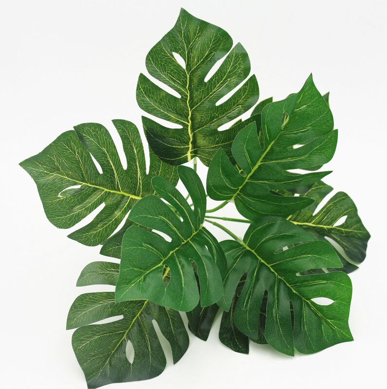 メーカー直販シミュレーション植物プラスチック造花植物壁配材ゴム手触り葉亀背葉緑羅|undefined