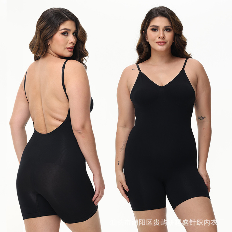 Cross-Border Best-Selling Plus-Size Waist-Cinching and Tummy-Tucking Shapewear Bodysuit with Open Back, Flat-Leg Style Skims Tight-Fitting Shapewear Cross-Border Best-Selling Plus-Size Waist-Cinching and Tummy-Tucking Shapewear Bodysuit with Open Back, Flat-Leg Style Skims Tight-Fitting Shapewear