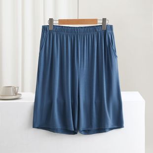 Men's Casual Shorts Summer Modal Loose Slimming Wide Leg High Waist Pajama Pants Outwear Household Men's Five-point Pants