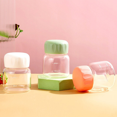 Portable mini fat cup ins portable single cup high temperature resistant simple glass fat cup wholesale glass water cup