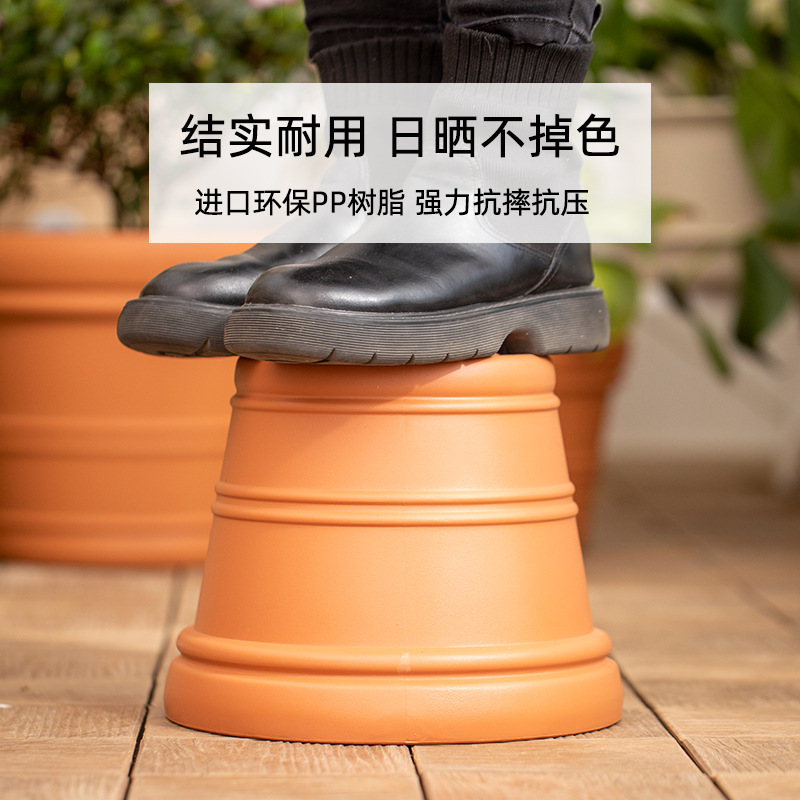 IRIS resina convexa patrón interior redondo maceta balcón jardín Rosa suculenta maceta