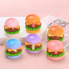 立体多色汉堡食玩创意手工diy奶油胶树脂配饰小配件饰品材料批发