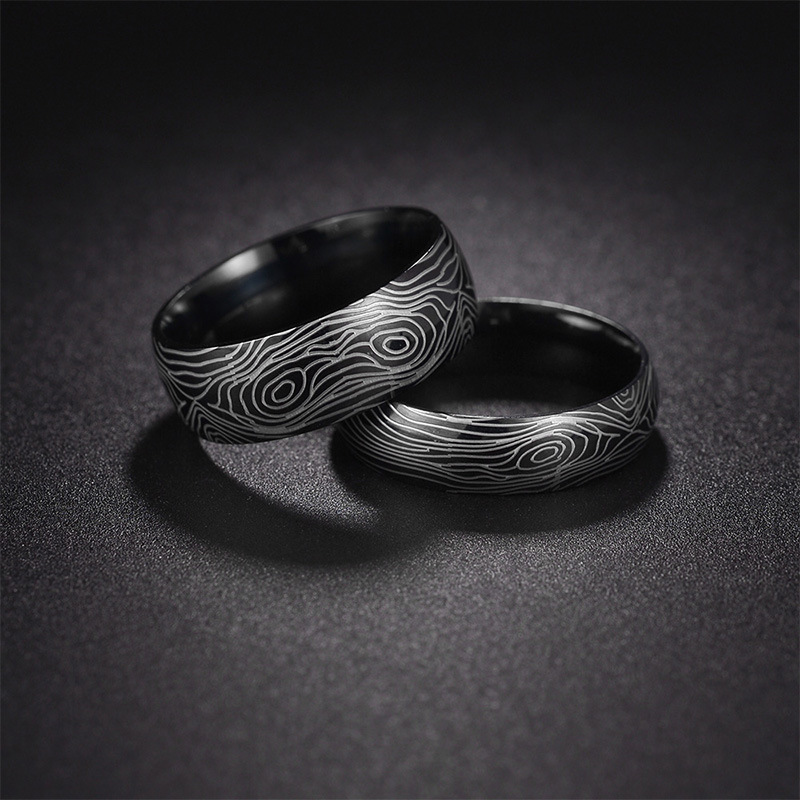 Holiday Occasion Vacation Simple Style Color Block Titanium Steel Plating Men's Rings Punk Rings