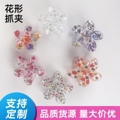 欧美热销鸡蛋花套装抓夹跨境花朵发夹女时尚度假后脑勺鲨鱼夹发饰