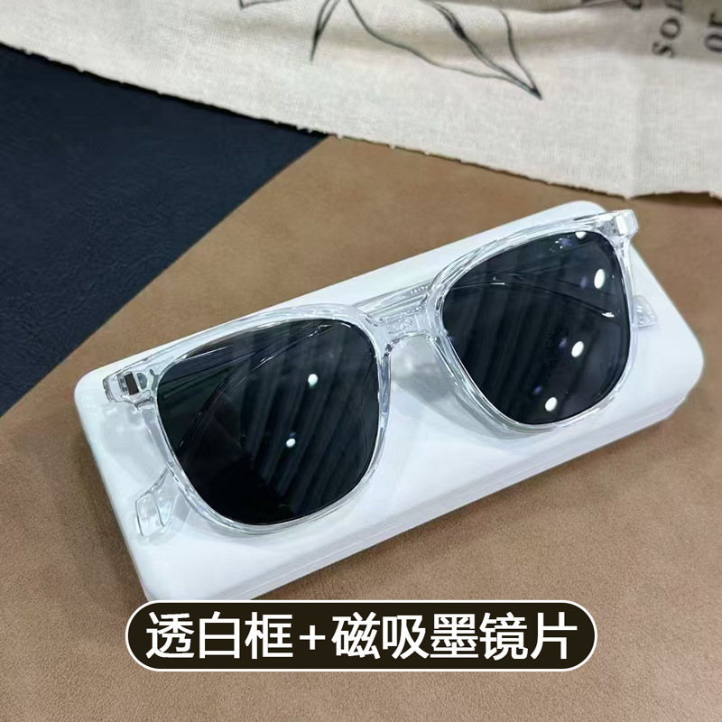 新款超轻TR90磁吸套镜防紫外线太阳眼镜可配度数墨镜近视眼镜框架|undefined