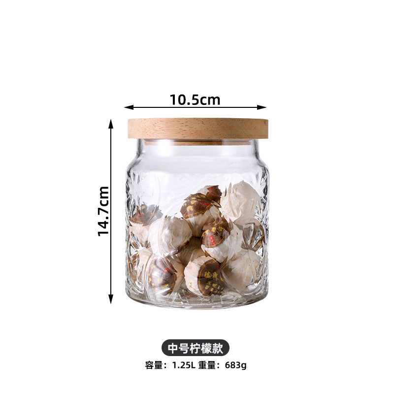 Taza de té de vidrio casera empaquetada separada y sellada Taza de vidrio cubierta de madera de bambú Taza de almacenamiento Taza de té verde Taza de té de crisantemo