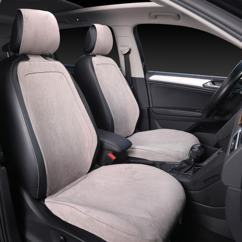 Summer suede car seat cushion, suitable for all seasons, breathable saddle-style car seat pad, ventilated car seat cushion