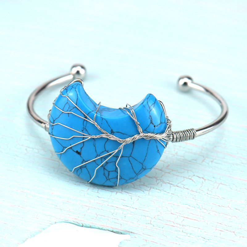 Fashion Moon Agate Plating Bangle 1 Piece