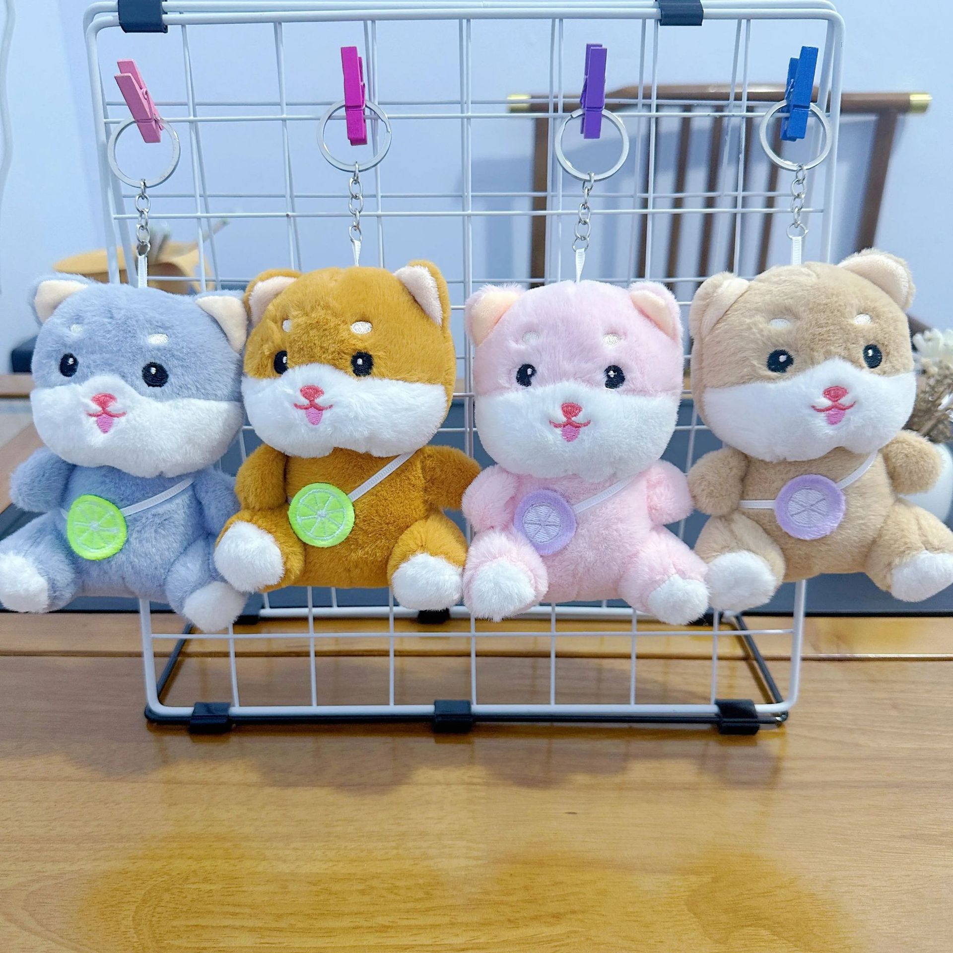 Cuatro pulgadas muñeca de peluche pequeño colgante muñeca llavero muñeca mochila colgante juguete de peluche regalo