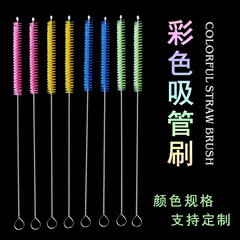 Direct Manufacturer Sales Stainless Steel Straw Brush Children's Milk Bottle Water Cup Brush Silicone Glass Test Tube Brush Nylon Cleaning Brush