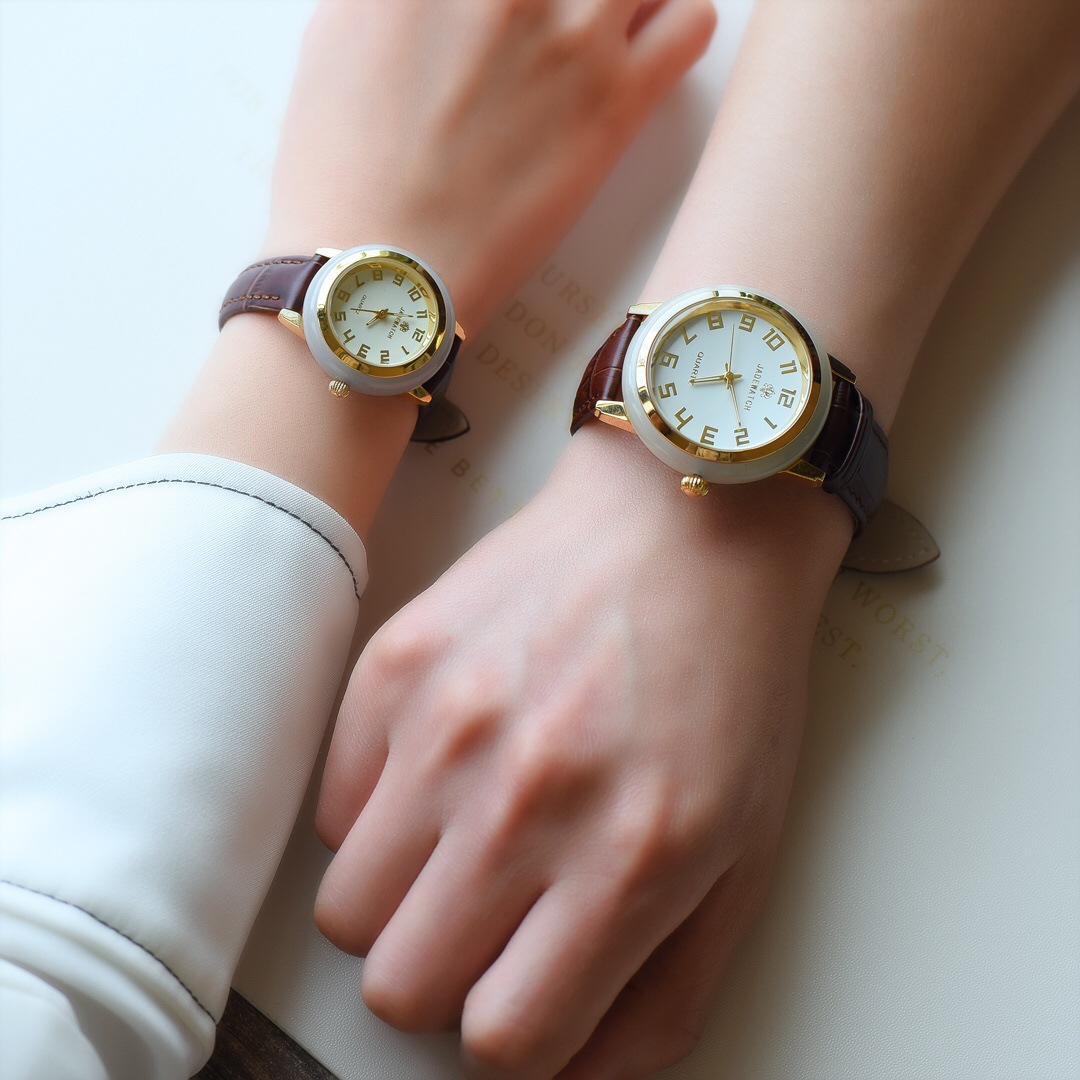 和田玉手表数字款男女手表情侣石英简约正品玉石直播爆款对表玉石