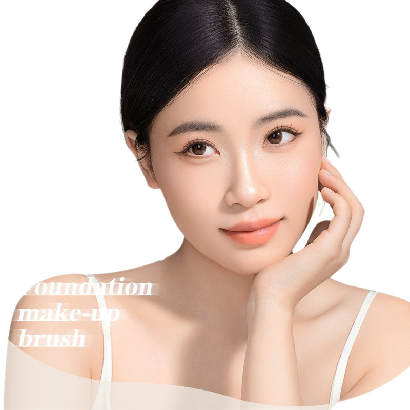 超薄型粉底ブラシ、粉を吸わない、斜めの月型、コンシーラー、フラットヘッド、リキッドファンデーション、メイクブラシ、コンシーラー神器|undefined