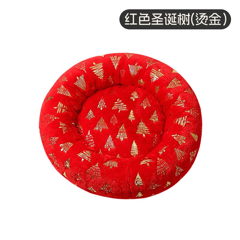 Round nest short hair-red christmas tree (hot stamping) / Diameter 40cm
