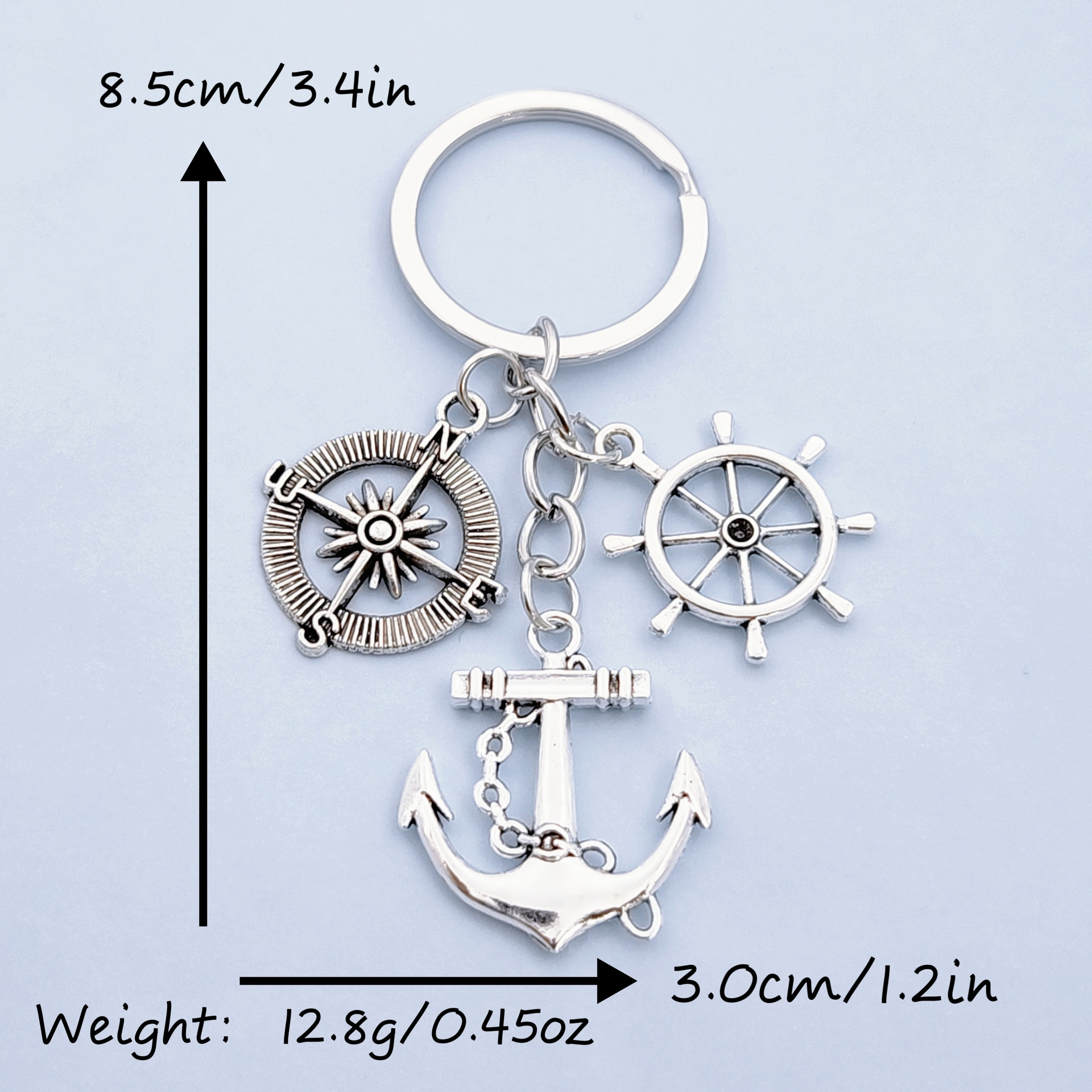 Serie de oro de aleación de venta transfronteriza caliente fútbol béisbol rugby sombrero hechicero puño llavero colgante mochila