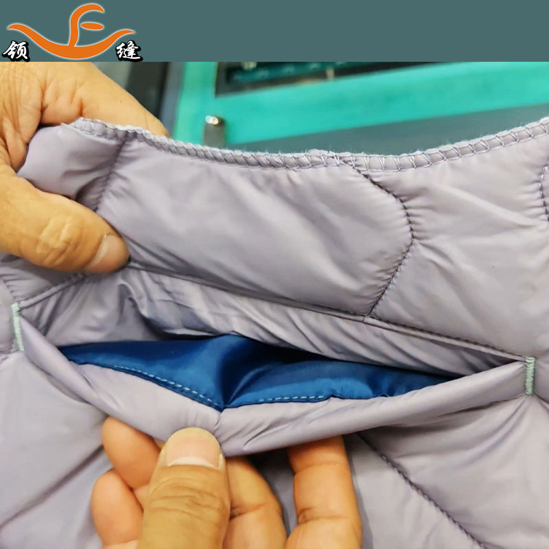 Jacket de plumón máquina de vestir ropa de algodón chaqueta abertura de bolsillo máquina automática máquina de abertura de bolsillo láser fábrica directa