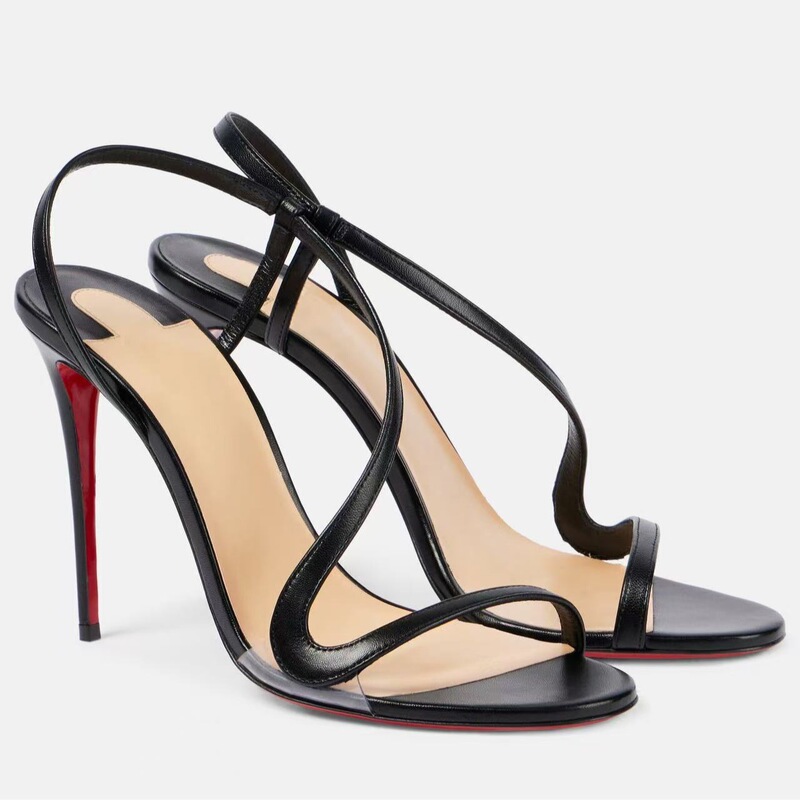 2025 New Summer Multi-Color Snake-Shaped Strap Red Bottom Sandals for Women Cl Same Style Stiletto Sexy High-Heeled Outer Sandals
