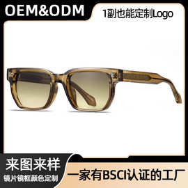 丙酸插针工厂定制外贸太阳镜欧美复古方框可改镜片镜框米钉颜色