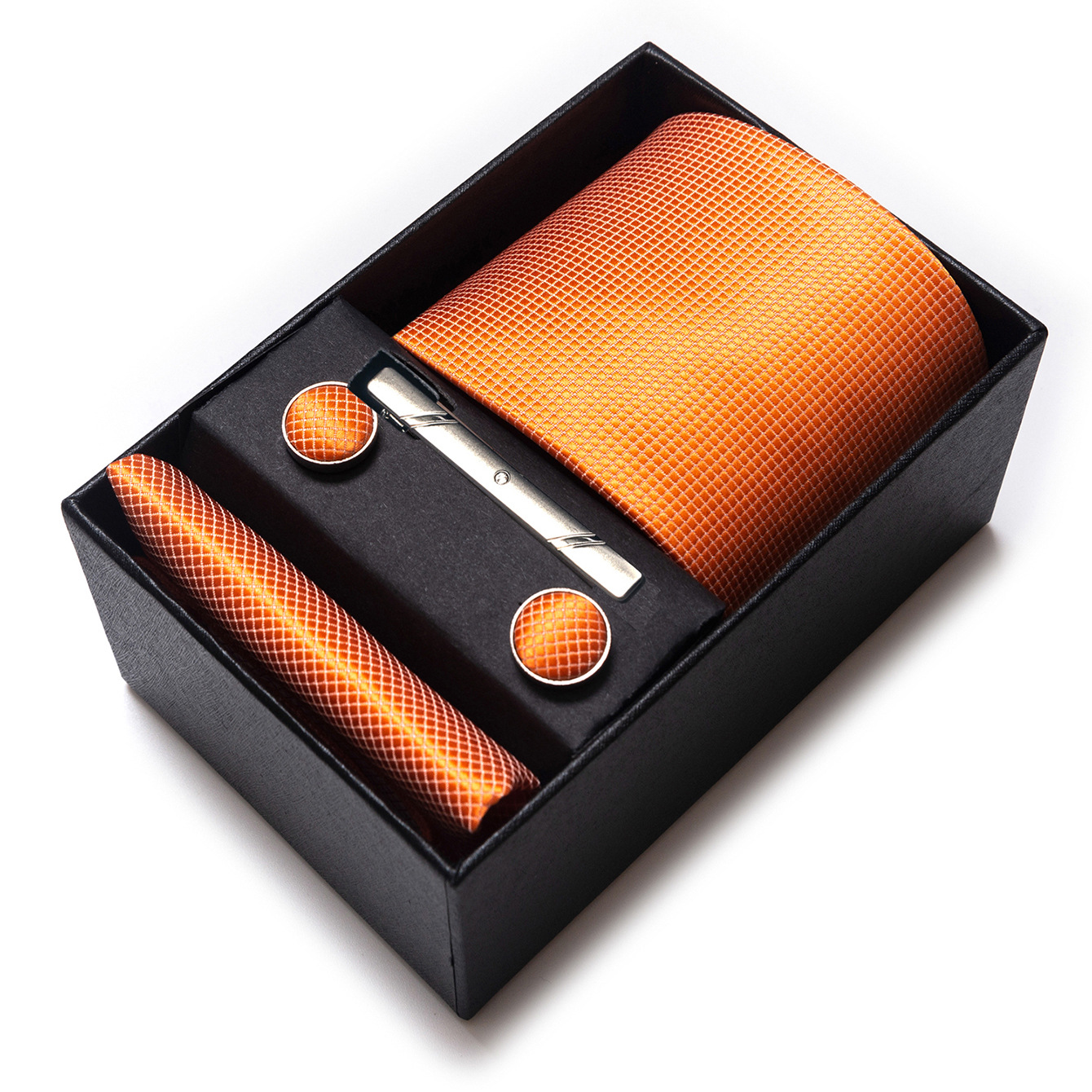 Set de Caja de Regalo con Corbata de Negocios para Hombre de Rayón Jacquard para Boda