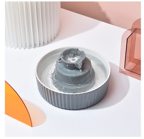 Cake Ceramics-Pet Water Dispenser Cat and Dog Water Basin Automatic Circulation Electric Water Feeder Fountain Drinking Fountain