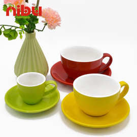 陶瓷咖啡杯意式浓缩杯卡布奇诺咖啡杯碟套装70/300M（低价清仓）