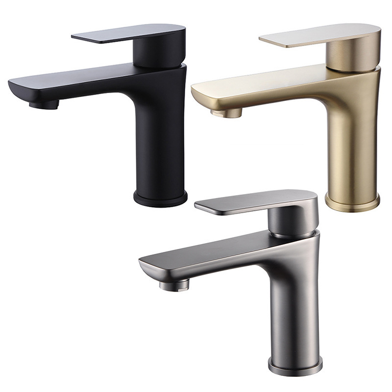 Stainless Steel Gun Grey Faucet Cold and Hot Water Basin Wash and Face Wash Basin Basin Basin Basin Faucet Household