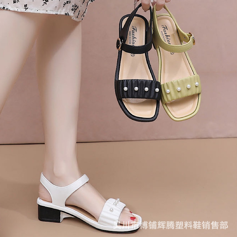 2025夏季新款女凉鞋中老年妈妈凉拖鞋超市一体女鞋外穿百搭地摊鞋