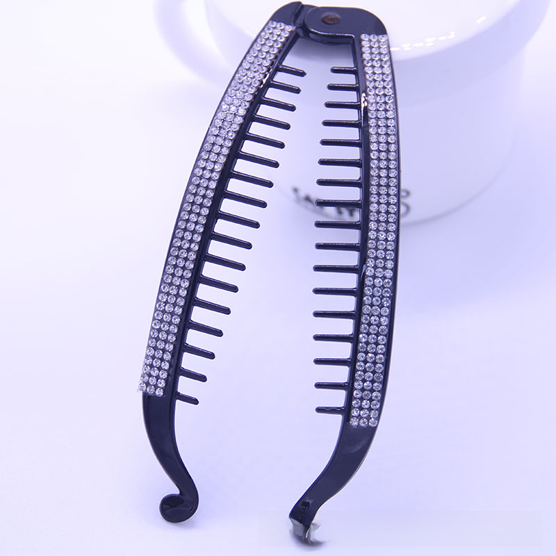 Accessoires pour cheveux de Corée du Sud haut de gamme strass tout assorti queue de cheval poisson épingle à cheveux exquise faite à la main pince à poisson noir boutique approvisionnement_voghion.com