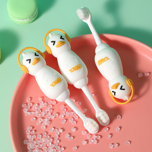 RAOYI Little Duck 10,000-Hair Children's Toothbrush Single Pack, Soft Hair Toothbrush for Babies 2-6 Years Old, Wholesale Manufacturer
