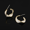 Mosquito coil, ear clips, advanced earrings, no pierced ears, french style, high-quality style