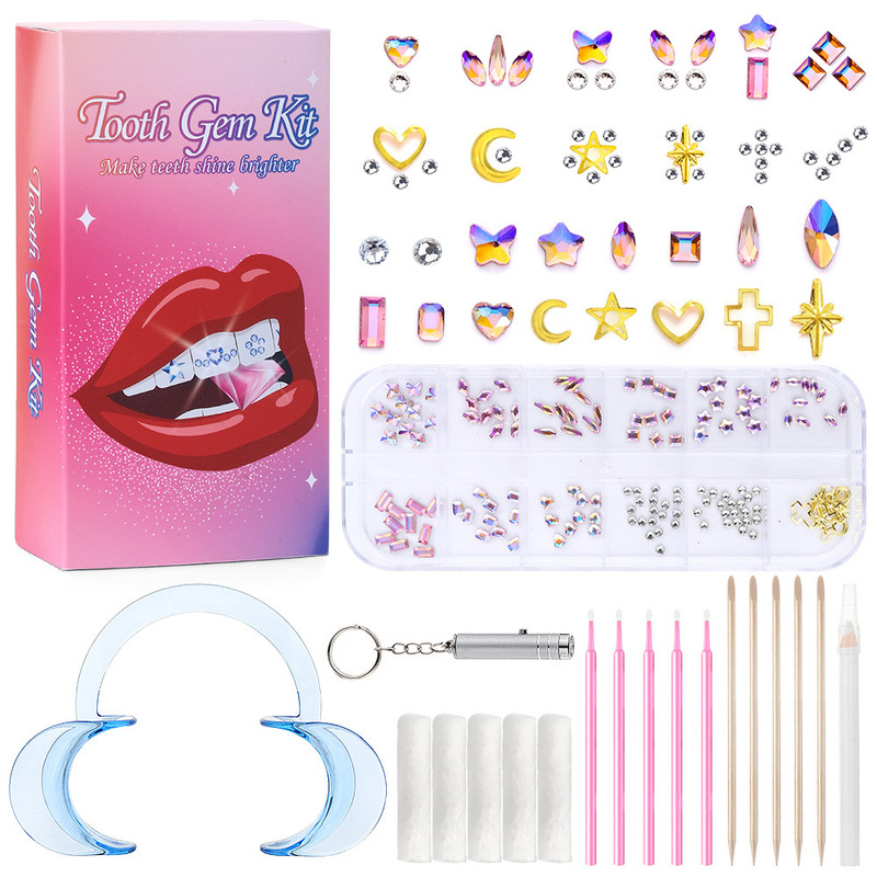希音の熱い販売の歯のドリルのセットの平底の愛の馬の目のドリルの多種の型番の美の歯の飾りはツールのセットを持ちます。|undefined