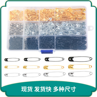 Cross-Border Hot Selling Simple Steel Wire Metal Silver Safety Pin Clothing Accessories Buckle Pin Multi-Specification Combination
