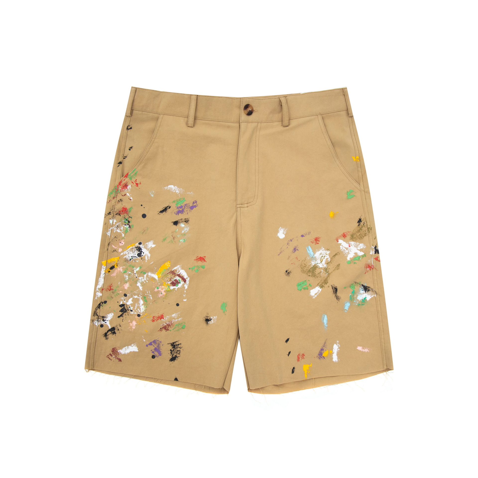 2024 Summer European and American fashion brand gallery dept gallery splash-ink printing men's casual shorts