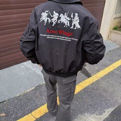 美式复古刺绣字母翻领飞行夹克男女小众设计百搭情侣外套现货批发