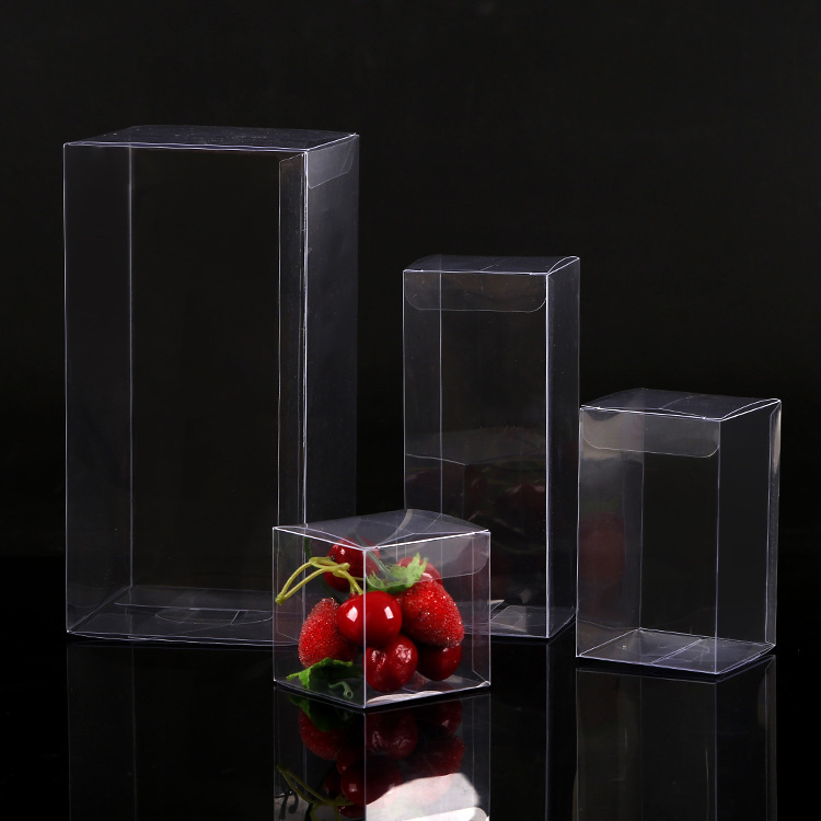 Custom PVC transparent gift boxes for handmade PP plastic soaps, succulent plants, tea sticks, and lollipop packaging.