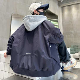男童夹棉连帽外套冬装2025新款秋冬季儿童二棉棉服冬季男孩棉服