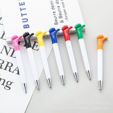 新款卡通手势造型笔现货创意圆珠笔塑料笔广告笔可印logo厂家批发