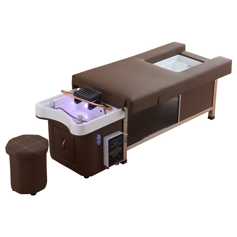 Tratamiento de la cabeza cama de champú para la peluquería especial Cama de Masaje Tailandés circulación de agua fumigación Internet celebridad Acero inoxidable salón de belleza especial
