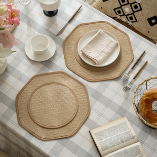 Retro Restaurant Placemats, Dining Table Cotton, Linen and Linen Restaurant Placemats, Kitchen Mats, Napkin Mats on the Table, Antique Style