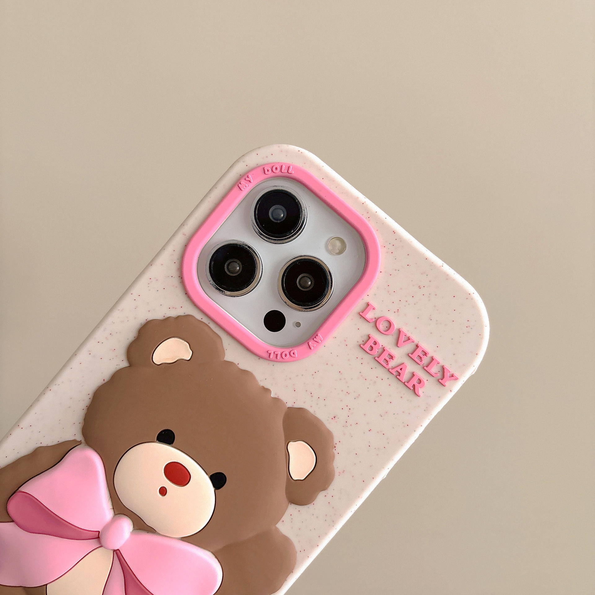 Silica Gel Bear Cartoon Style Phone Cases Phone Accessories display picture 5