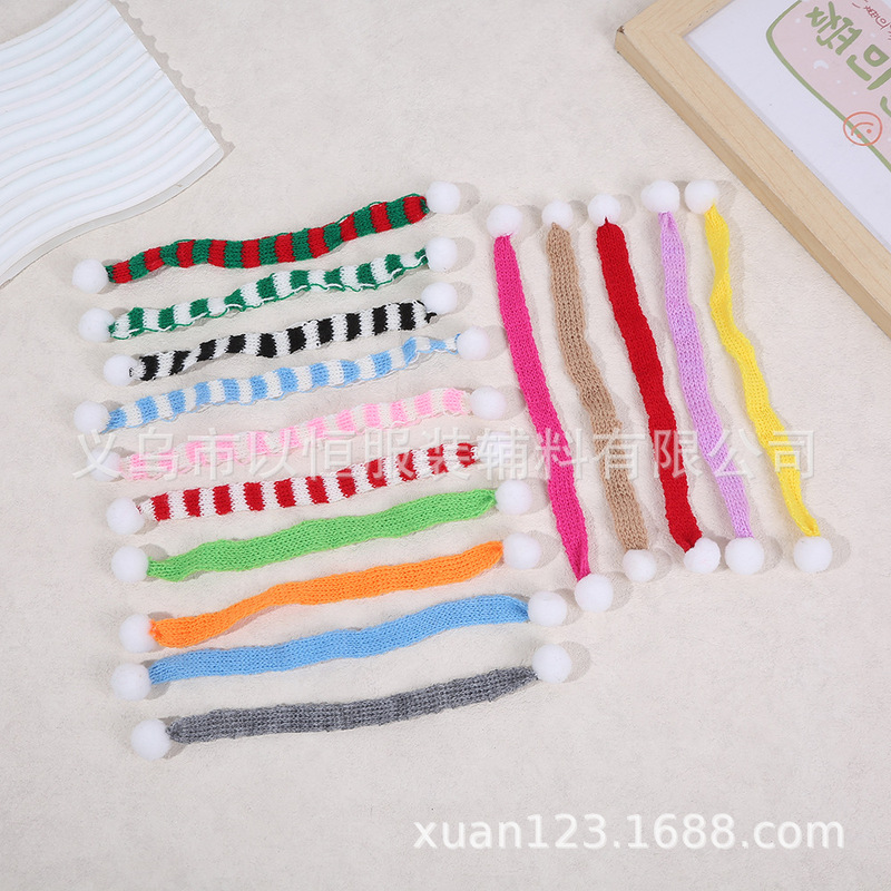 In-Stock Mini Knitted Scarf Toy Doll Decoration Little Yellow Duck Christmas Bag Hat Pendant