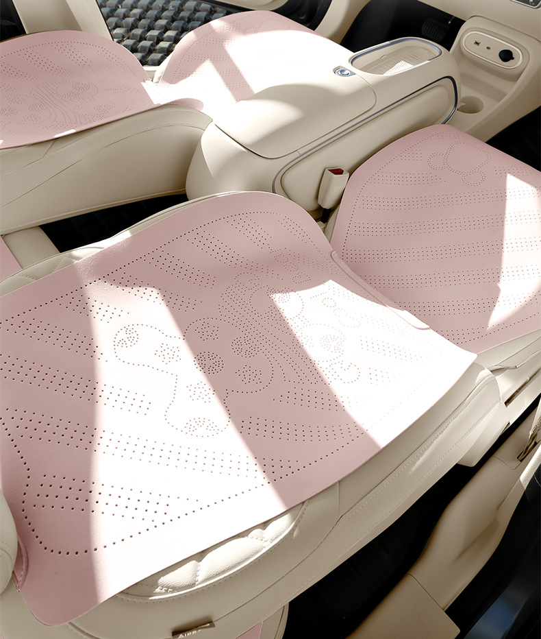 Car Seat Cushion for All Seasons, Lemon Bear Suede Saddle Cushion, Cute for Girls, Suitable for Bingo S/Pro