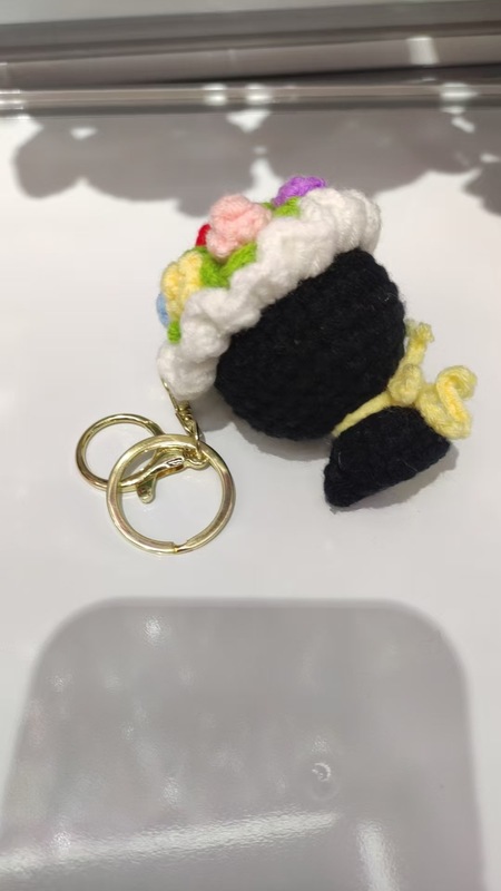 DIY创意毛线编织迷你手捧花情人节母亲节钩织花束钥匙扣包包挂件|undefined