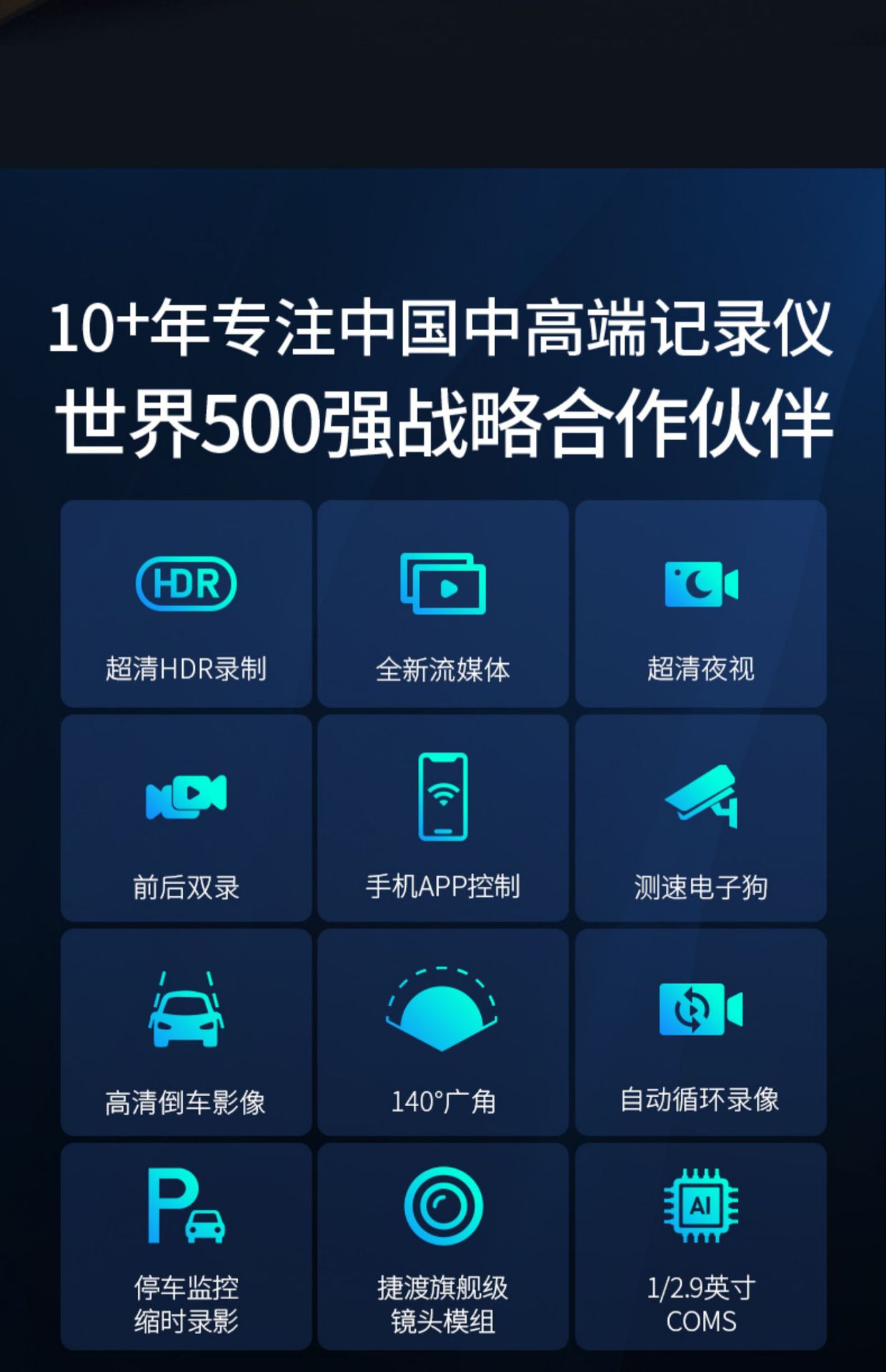 Suitable for Jiedu Rearview Mirror Driving Recorder 2025 New Panoramic 360 Front and Rear Dual Camera Ultra High Definition Reversing