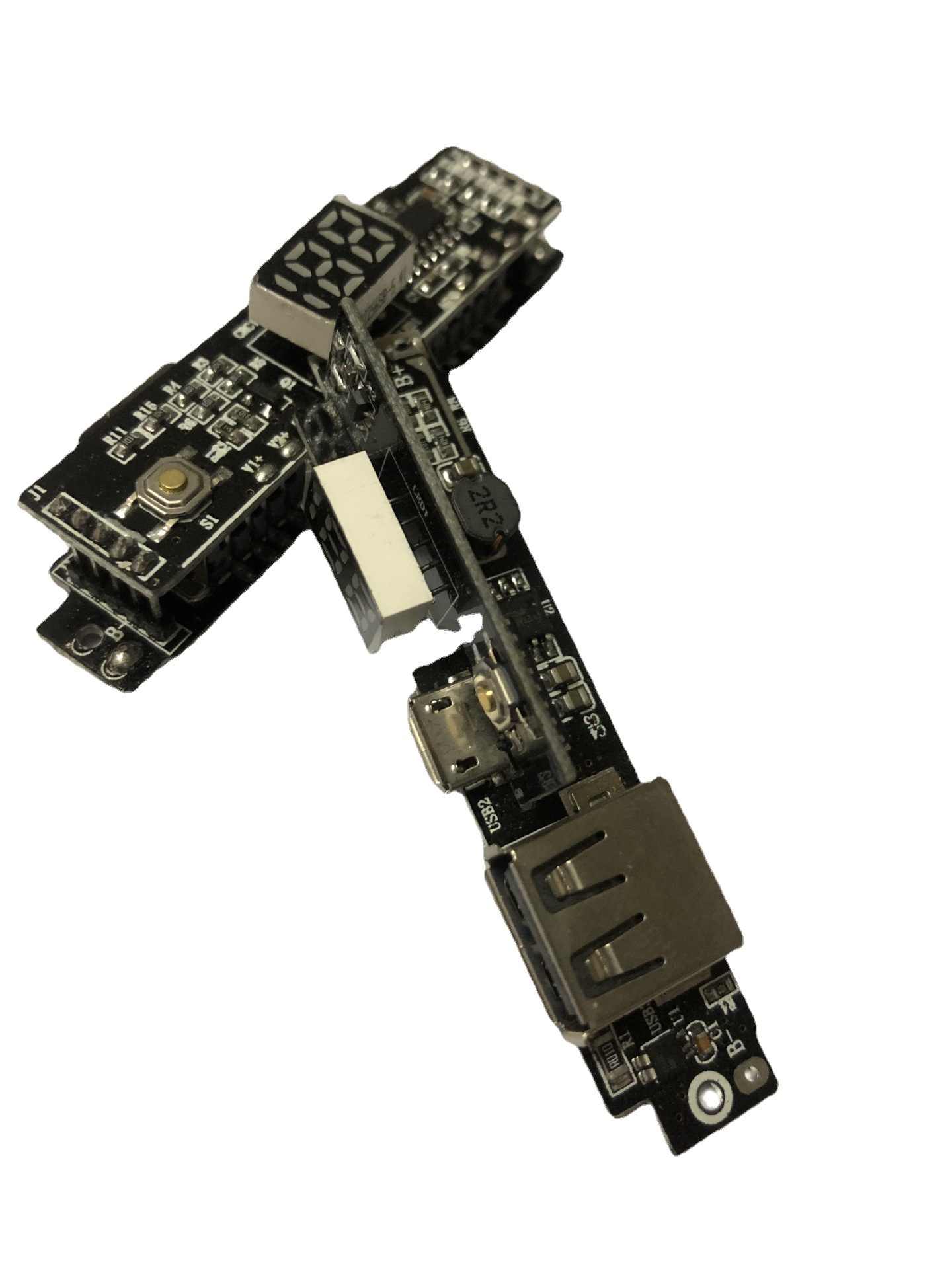 双USB移动电源PCBA 输出电流2.5A 通用数显充电宝电路板开发设计