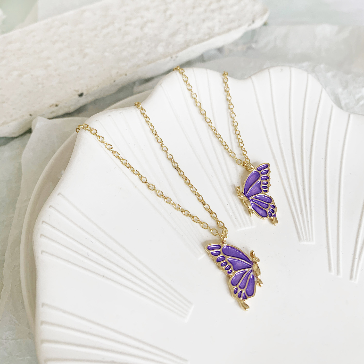 Sweet Simple Style Butterfly Alloy Plating Women's Pendant Necklace display picture 7