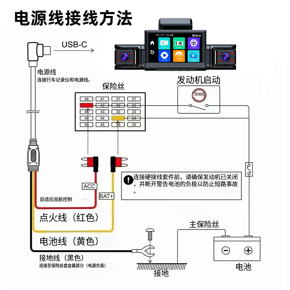 Cross-border 4G version real-time remote visual intelligent co-driving four-camera 2K dashcam for sentinel fleet management